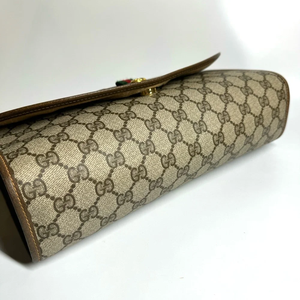 🔴SOLD🔴Gucci Large Ophidia Sherry Line Supreme GG Monogram Clutch - Picture 12 of 15
